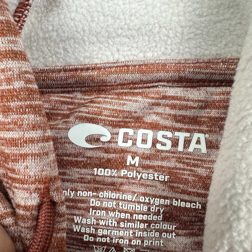 Costa Men's Hooded Tech Fleece Sweatshirt Size‎ M Lava Red